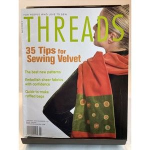 Taunton's Threads Magazine January 2005 #116 See Pics for Articles